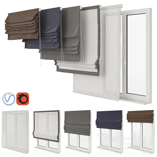 Roman curtain 3DModel Roman curtain 3DModel