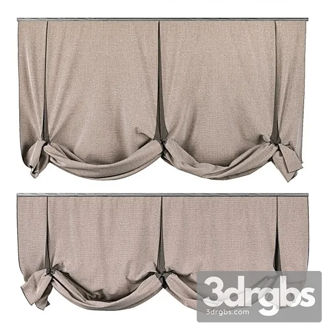 Roman Curtain Fabric 06 3D Model Download