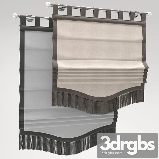 Roman Curtain Part 441 3D Model Download