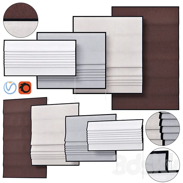 Roman Curtains 01 | Backhausen | Venus 3D Model Roman Curtains 01 | Backhausen | Venus 3D Model