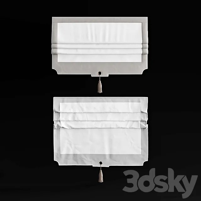 Roman curtains 3D Model Roman curtains 3D Model