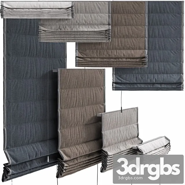 Roman curtains 3D Model Download