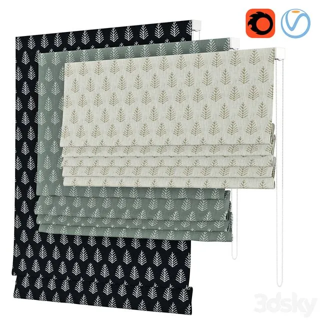 Roman Curtains 44 Hope Mill Ink 3D Model