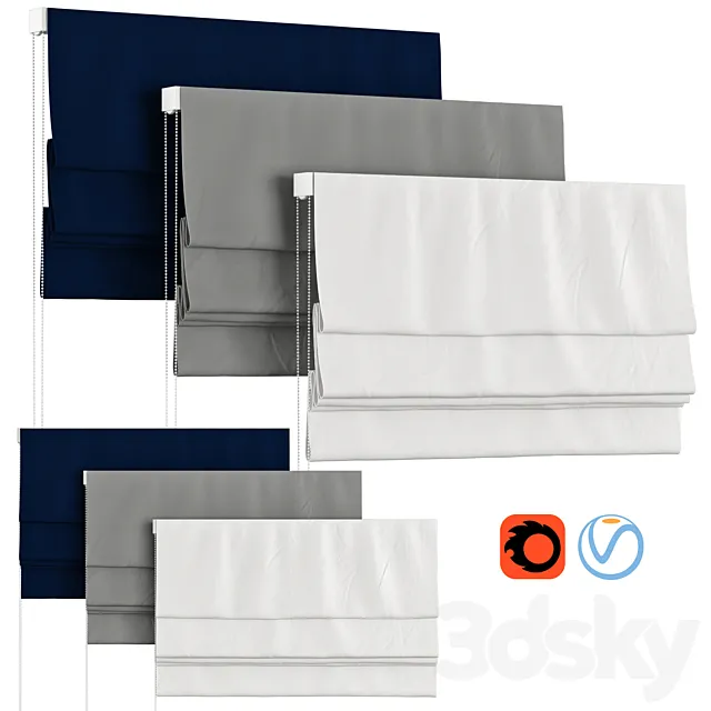 Roman Curtains 77 | Pottery Barn Teen | Classic Metro Roman Blackout Cordless Shade 3D Model Roman Curtains 77 | Pottery Barn Teen | Classic Metro Roman Blackout Cordless Shade 3D Model