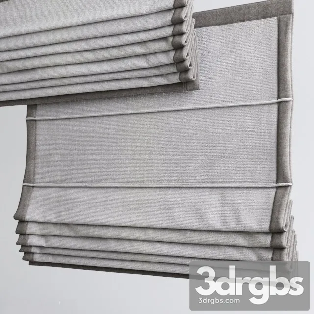 Roman Curtains Fabric 3D Model Download