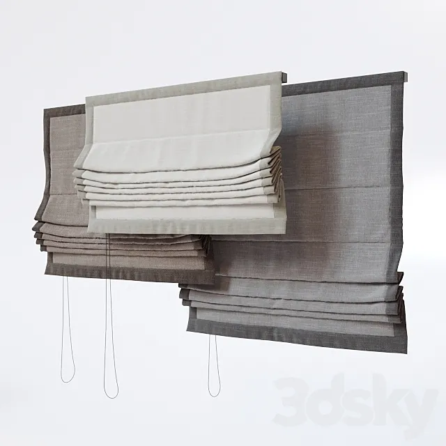 Roman Shade 2 3DModel Roman Shade 2 3DModel