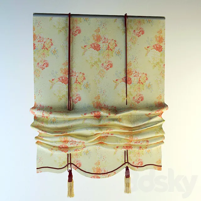 Roman Shade 3DModel Roman Shade 3DModel