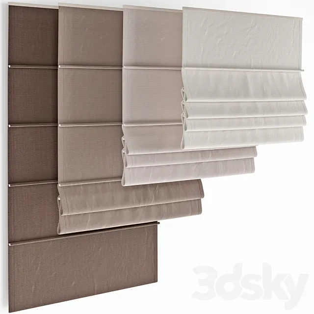 Roman shades 3D Model Roman shades 3D Model
