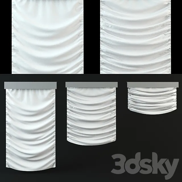 Roman window shades 3D Model