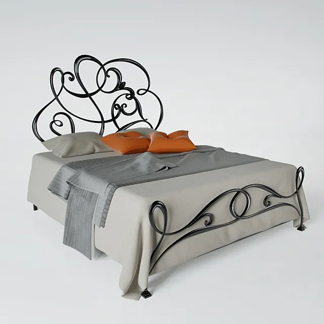 Romantic bed 3D Model