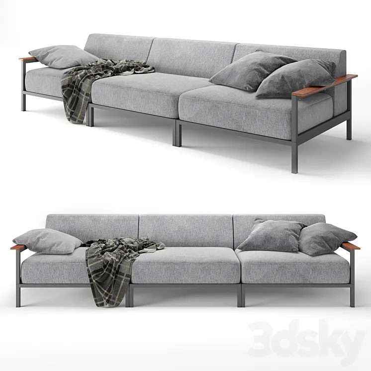 Rome outdoor sofa 3D Model Free Download