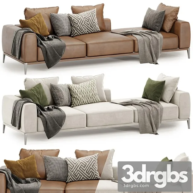 Romeo Lounge Sofa by Flexform 3D Model Download Romeo Lounge Sofa by Flexform 3D Model Download