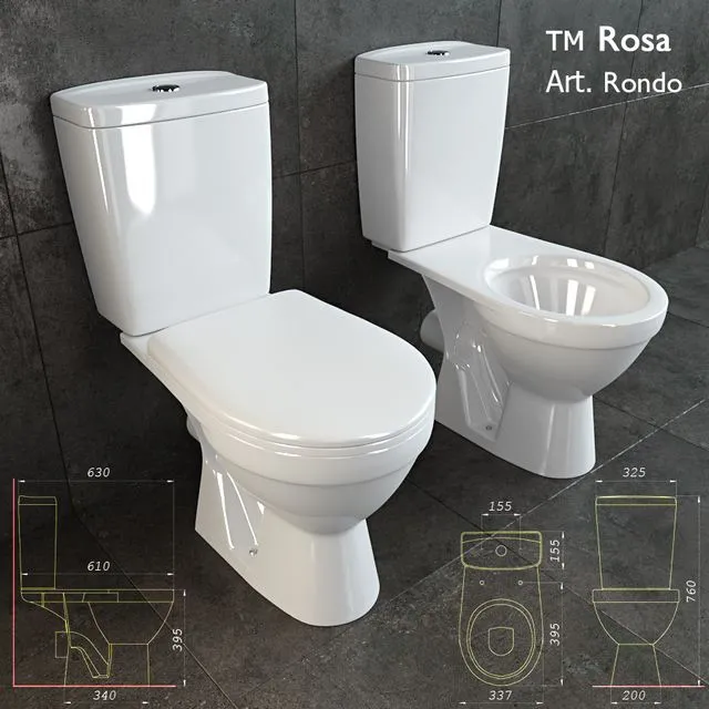 Rondo toilet 3D Model Rondo toilet 3D Model