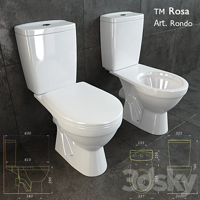 Rondo toilet 3DModel Rondo toilet 3DModel