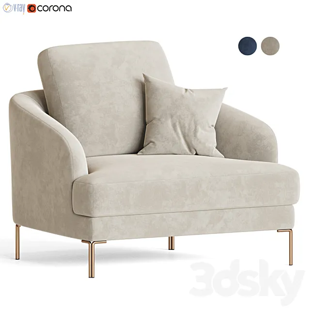 Rondro Armchair Lebom Design 3D Model
