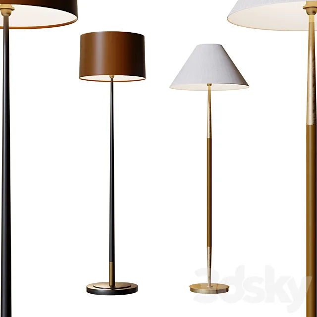 RONNI & VELETTO floor lamp 3D Model RONNI & VELETTO floor lamp 3D Model