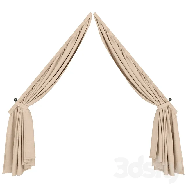 Roof window curtain 3D Model Roof window curtain 3D Model