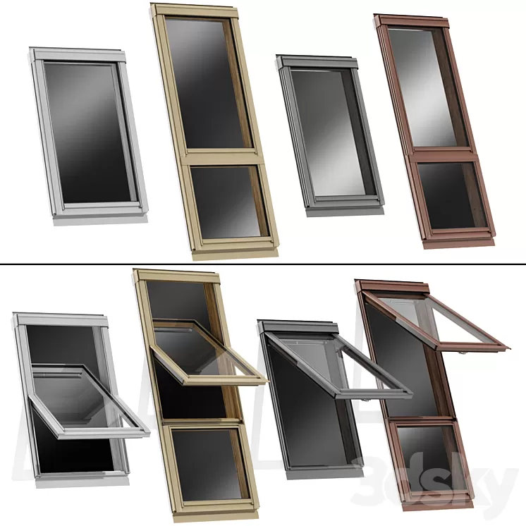 Roof windows Skylights 3D Model Free Download