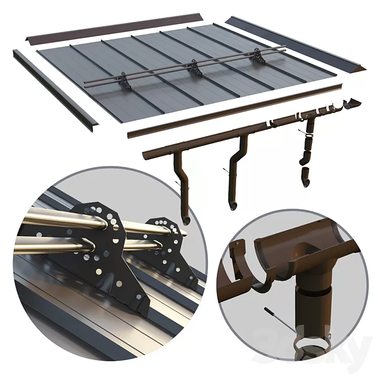 Roofing | Gutter 3D Model Roofing | Gutter 3D Model