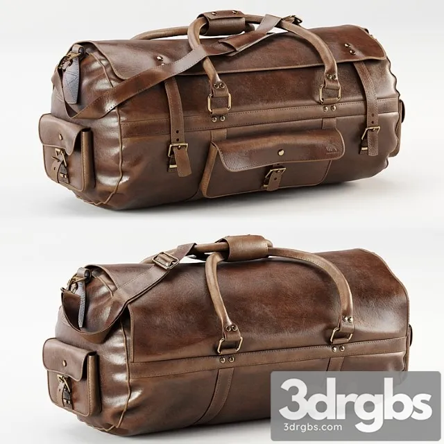 Roosevelt buffalo leather travel duffle bag 3D Model Download