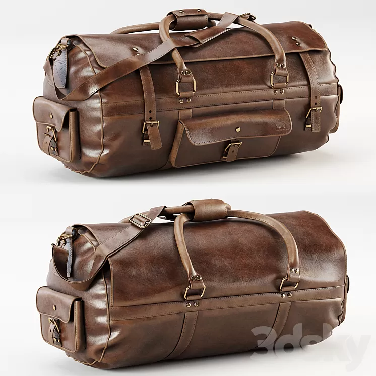 Roosevelt Buffalo Leather Travel Duffle Bag 3D Model