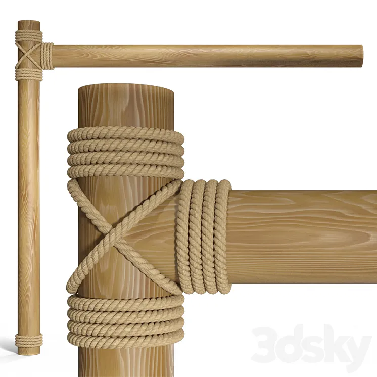 Rope beams 3D Model Free Download