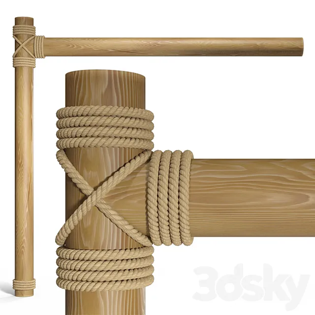 Rope beams 3DModel Rope beams 3DModel
