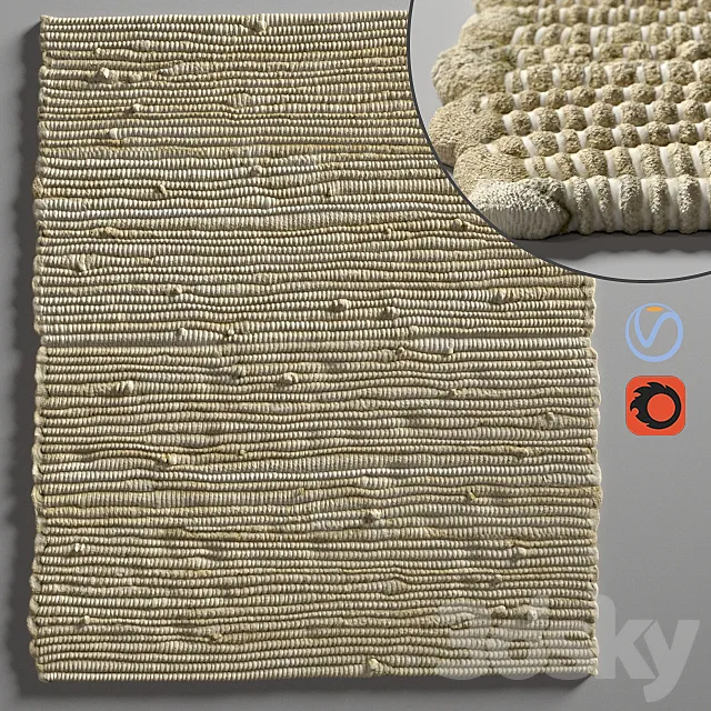 Rope carpet 3D Model Rope carpet 3D Model
