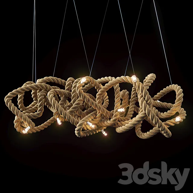 Rope chandelier 3DModel Rope chandelier 3DModel