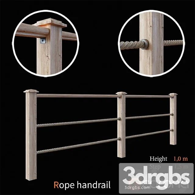 Rope Handrail 3D Model Download