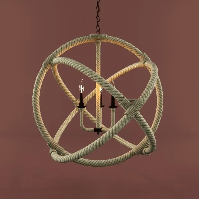 ROPE PLANETARIUM CHANDELIER LARGE 3D Model ROPE PLANETARIUM CHANDELIER LARGE 3D Model
