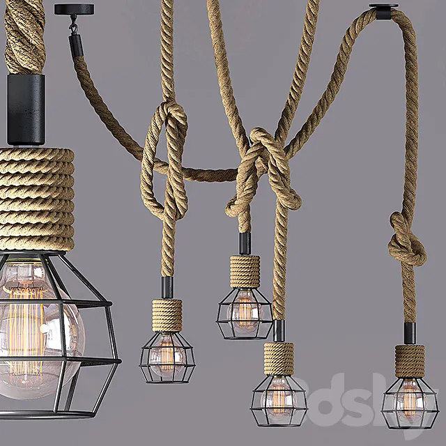 Rope Suspension Lamp 3DModel