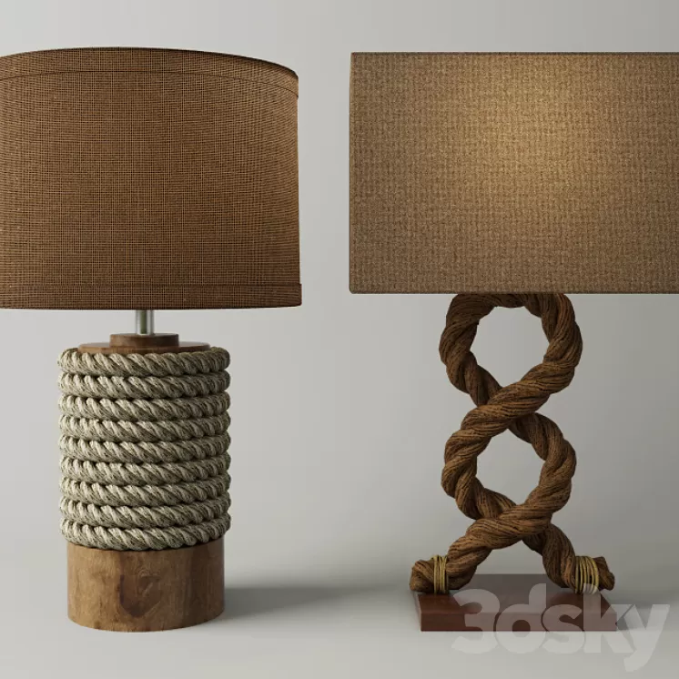 Rope Table Lamps 3D Model Rope Table Lamps 3D Model