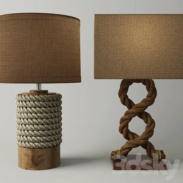 Rope Table Lamps 3DModel Rope Table Lamps 3DModel