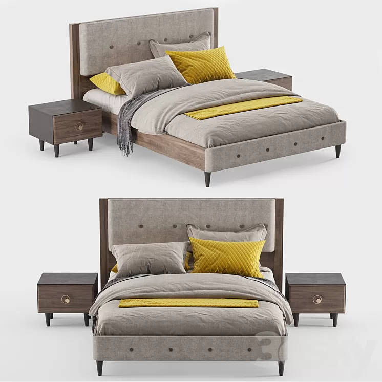 Rosa bed 3D Model Rosa bed 3D Model