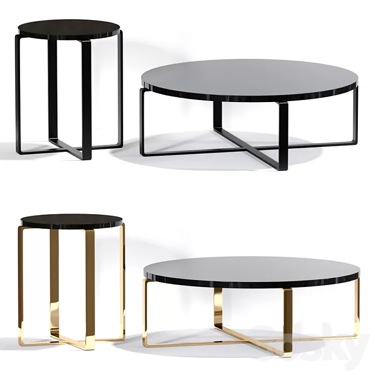 Rosa Round Marble Coffee Table And Sofa Table 3D Model Rosa Round Marble Coffee Table And Sofa Table 3D Model