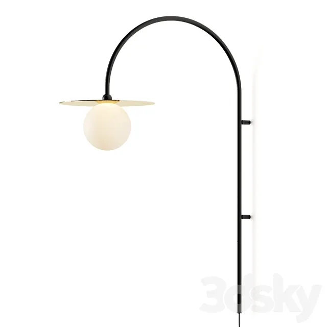 Rose and Gray Arch Wall Lamp 3D Model Rose and Gray Arch Wall Lamp 3D Model