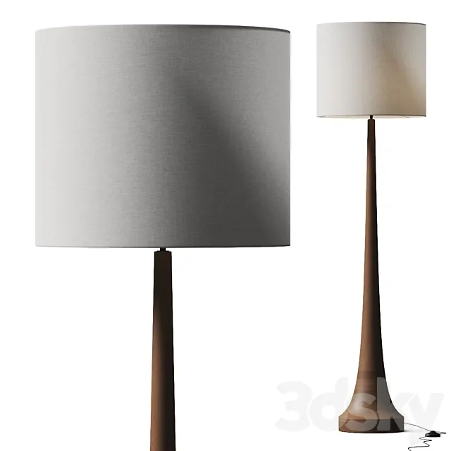 Rose and Gray Mango Wood Floor Lamp 3D Model Rose and Gray Mango Wood Floor Lamp 3D Model
