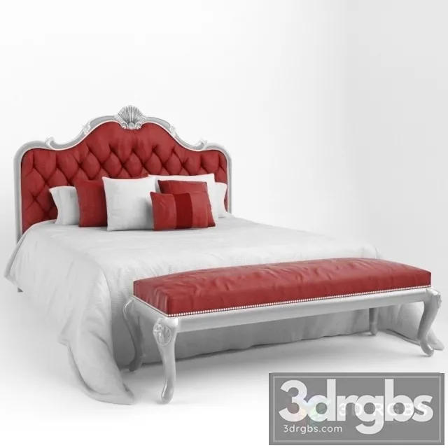 Rose Classic Bed 3D Model Download Rose Classic Bed 3D Model Download