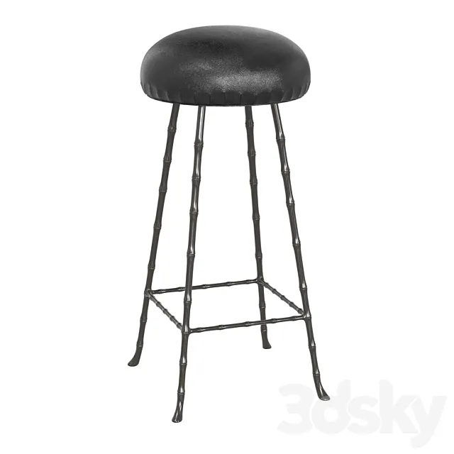 Rose uniacke high upholstered bar stool 3DModel