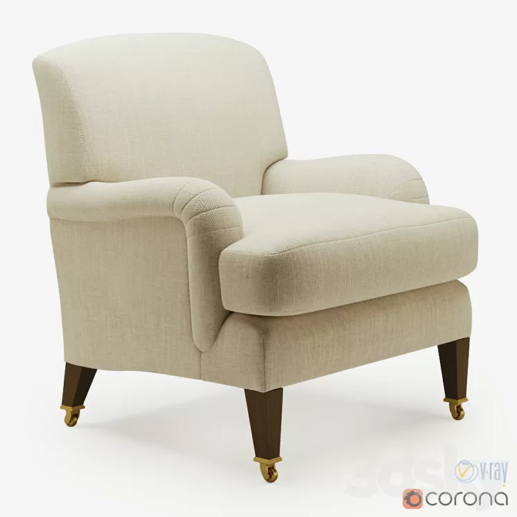 Rose Uniacke Rosewater armchair 3D Model Rose Uniacke Rosewater armchair 3D Model