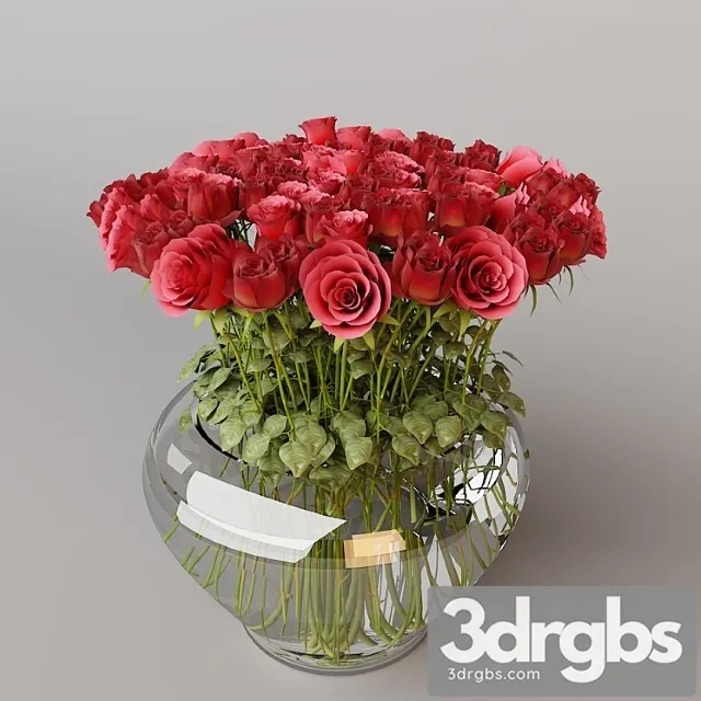 Roses In Vase 3D Model Download Roses In Vase 3D Model Download