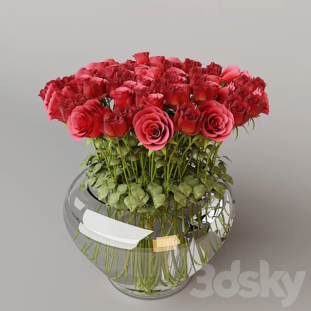 ROSES IN VASE 3DModel ROSES IN VASE 3DModel