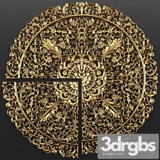 Rosette Carving Pattern Ceiling Lattice Panel Pattern Art Abstract Decorative Interior Wall Decor Golden Luxury Lucky 3D Model Download Rosette Carving Pattern Ceiling Lattice Panel Pattern Art Abstract Decorative Interior Wall Decor Golden Luxury Lucky 3D Model Download