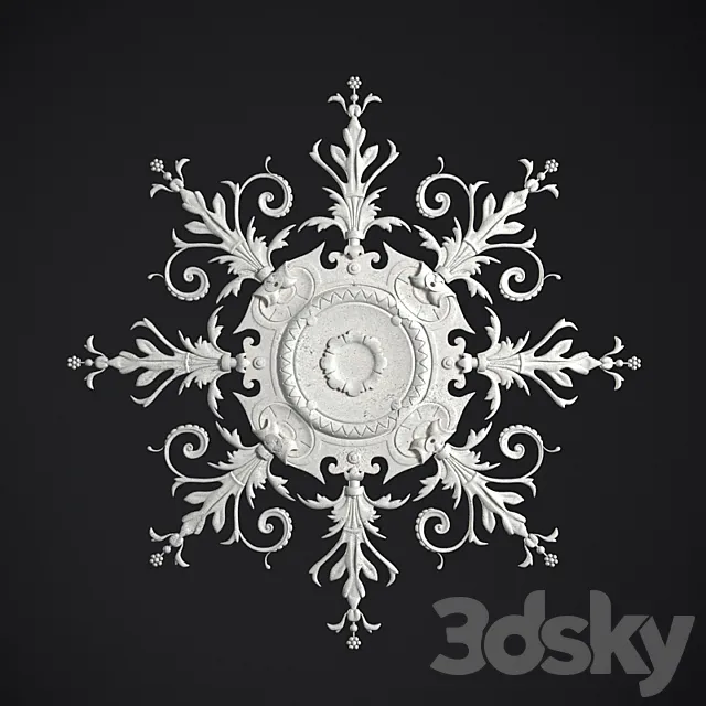 Rosette Ceiling 3DModel