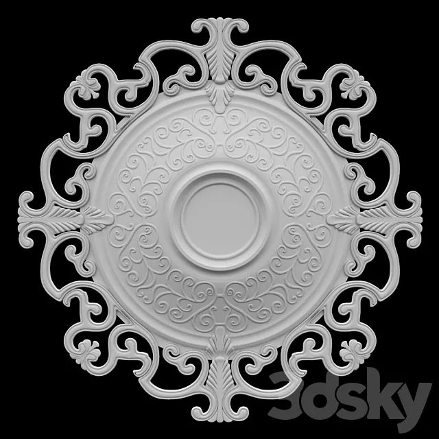 Rosette ceiling №3 3D Model