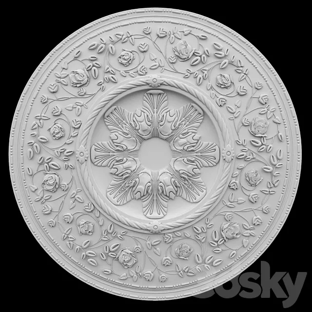 Rosette ceiling №4 3D Model