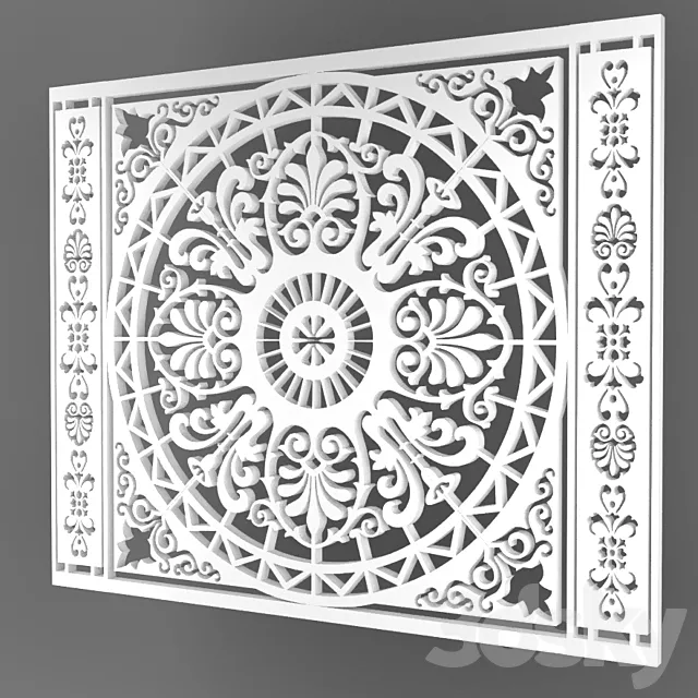 rosette decorative 3D Model rosette decorative 3D Model