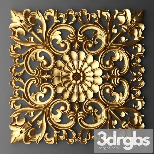 Rosette Pattern Carving Lattice Panel Pattern Art Abstract Decorative Interior Wall Decor Golden Luxury Lucky 1 3D Model Download Rosette Pattern Carving Lattice Panel Pattern Art Abstract Decorative Interior Wall Decor Golden Luxury Lucky 1 3D Model Download