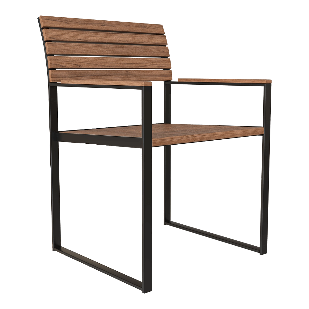 Röshults – Chair with armrests Garden Bistro 3D Model Röshults – Chair with armrests Garden Bistro 3D Model